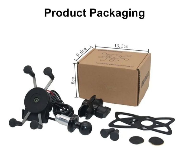 Suport telefon moto tip RAM incarcare usb prindere jug sportiva