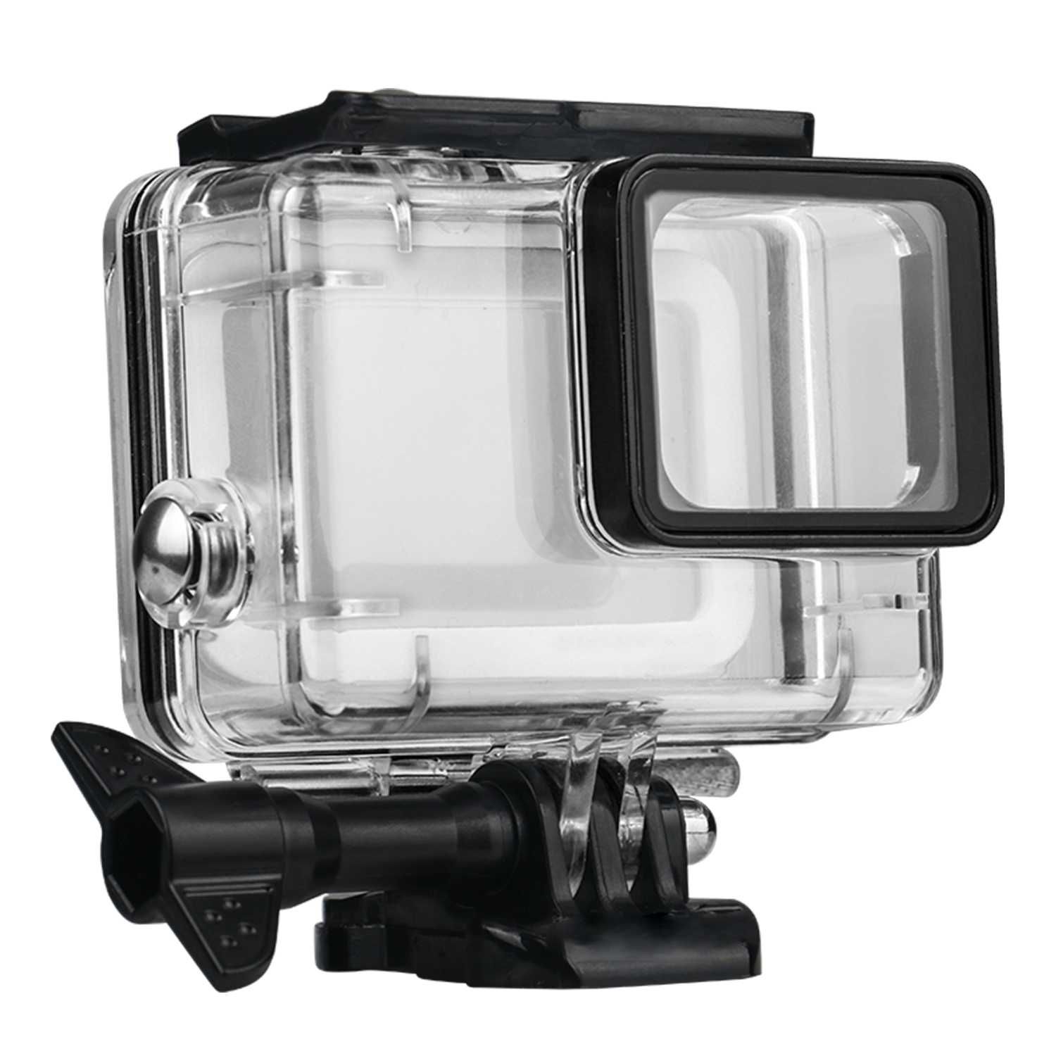 Set accesorii GoPro Hero 5 6 7 carcasa subacvatica 45m, husa, folie