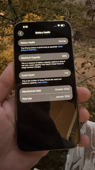 iPhone 15 Pro Max 1 TB 93% Baterie CA NOU