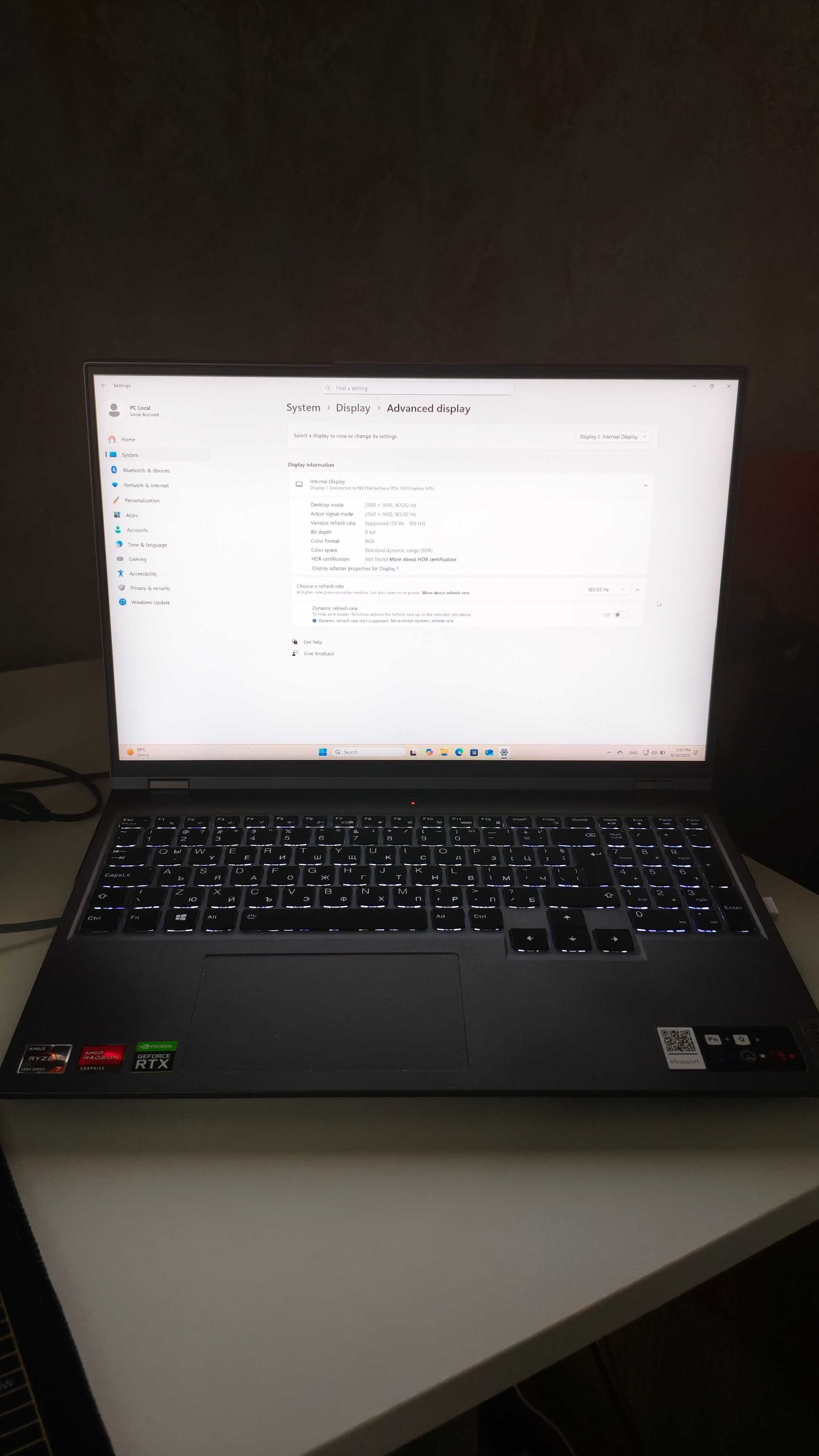 Lenovo Legion 5 Pro 16ACH6H RTX 3060