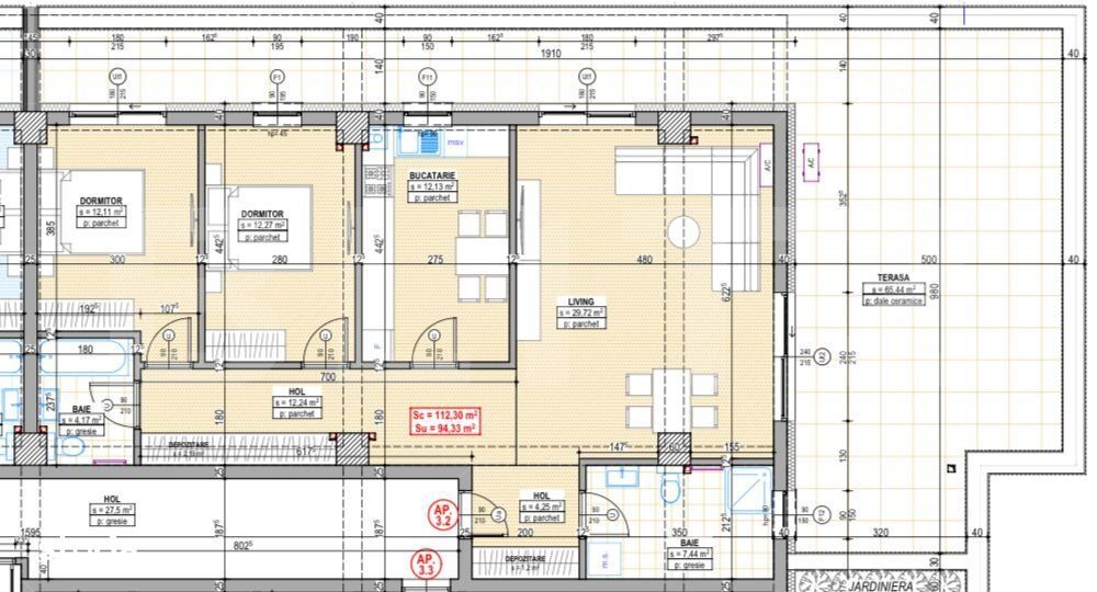 COMISION 0! Penthouse cu 3 camere, 95 mp+65 mp terasa, zona Fabrica de