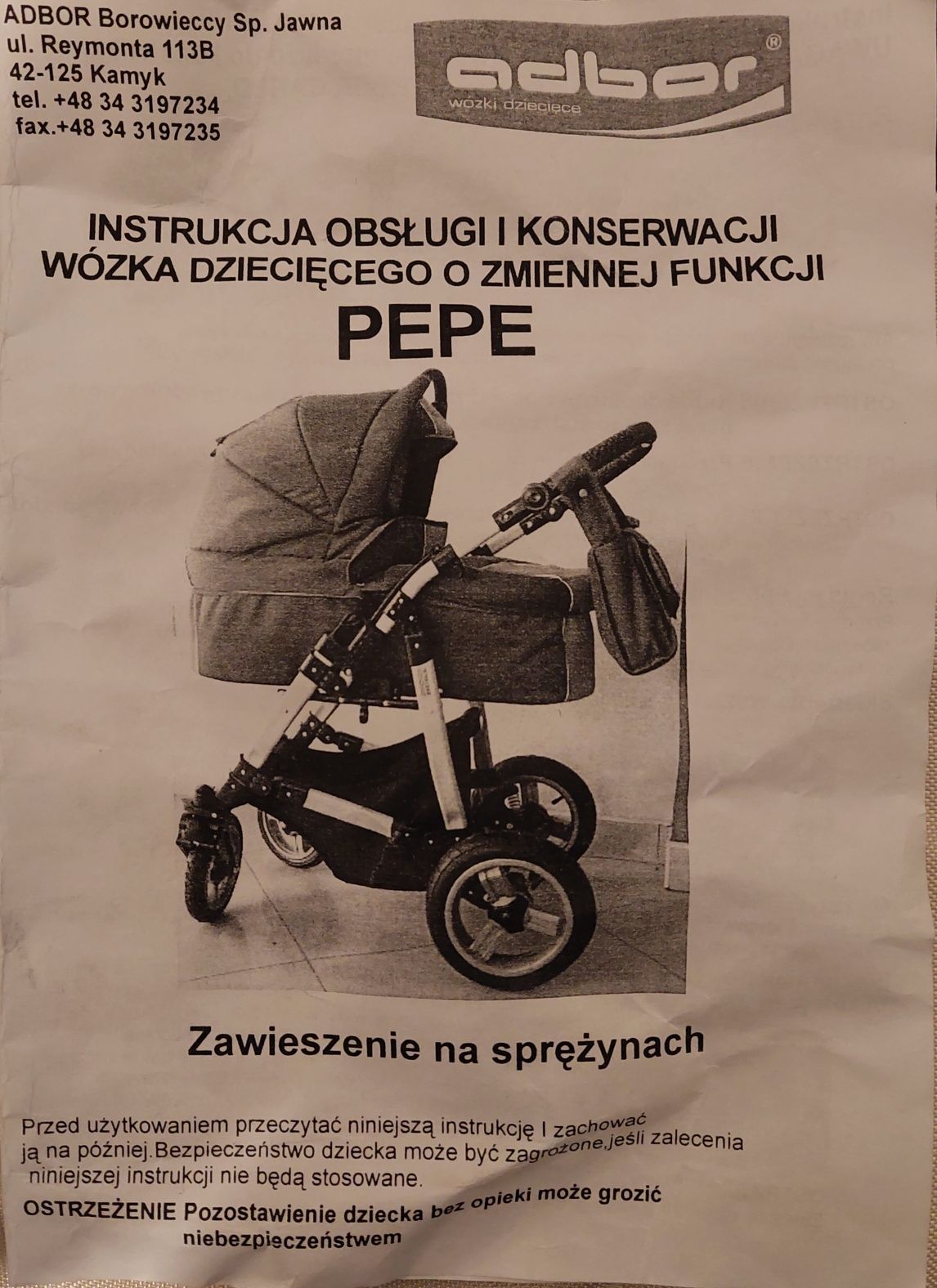 Cărucior Copii - Adbor Pepe - Italia