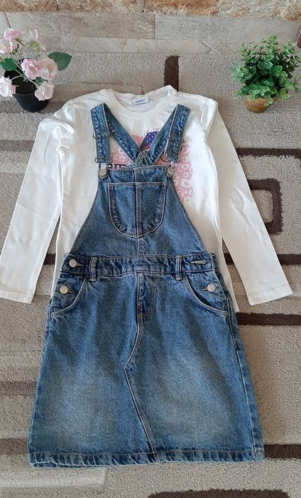Îmbrăcăminte fete sarafan 3 bluze 140 cm 10 ani