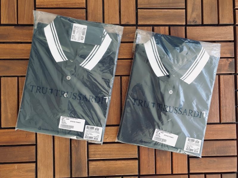 ПРОМО TRUSSARDI-M и XL-Оригинална мъжка черна поло тениска