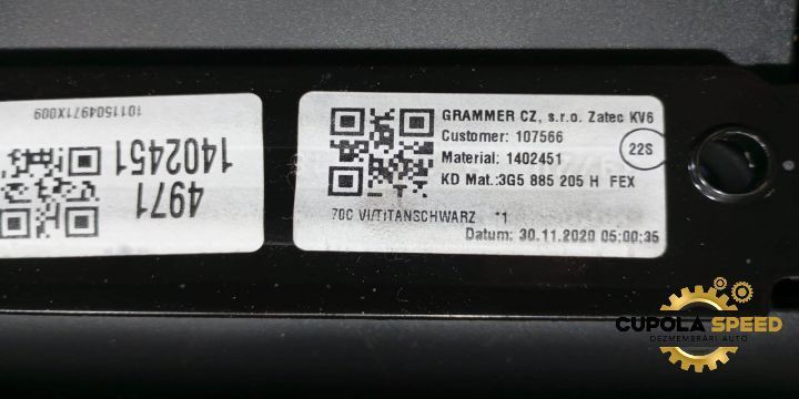 Cotiera piele spate 3G5885205 Volkswagen VW Passat B8 [2014 - 2020]