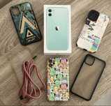 Iphone 11 128GB GREEN + кейсове и протектори