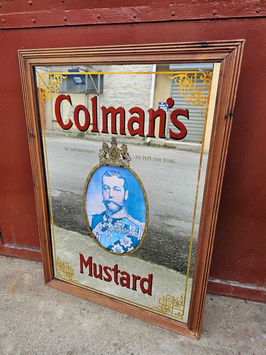 Tablou oglinda pub bar vintage retro - Colman's Mustard