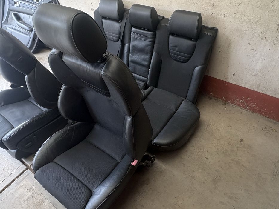 Scaune + bancheta Audi ( piele, partial textil )