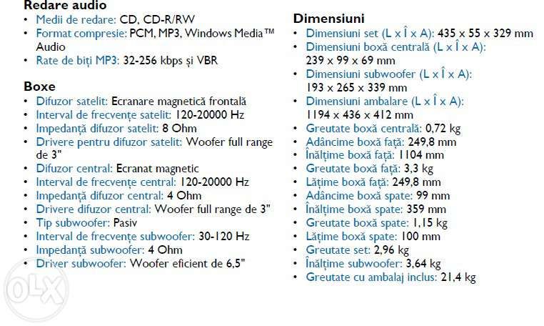 Philips Sistem DVD home theater HTS3115 DivX Ultra