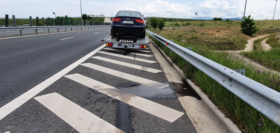 Tractari auto Transport non-stop Platforma slep remorcari accidente
