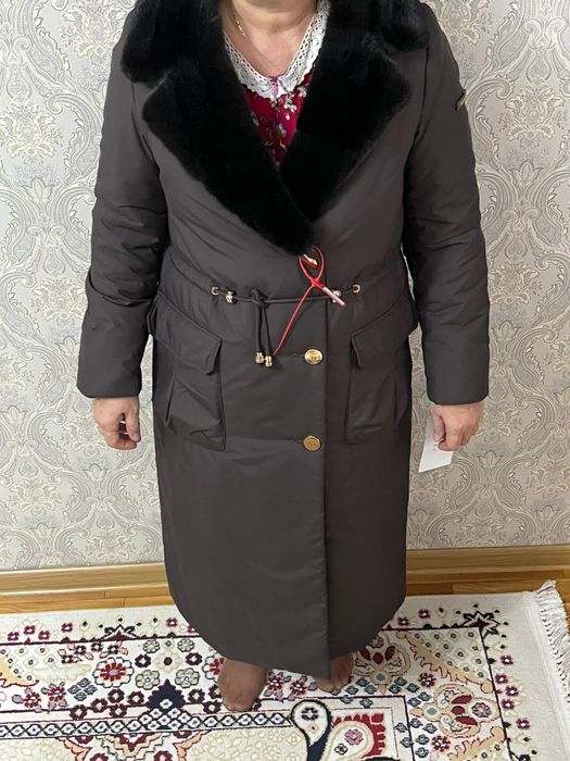 Пуховик женский новый.воротник норка.классика.размер 48.производство