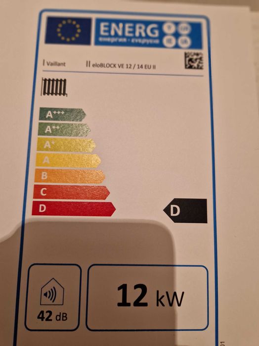 Centrala electrica Vaillant 12 kw montata dar nefolosita