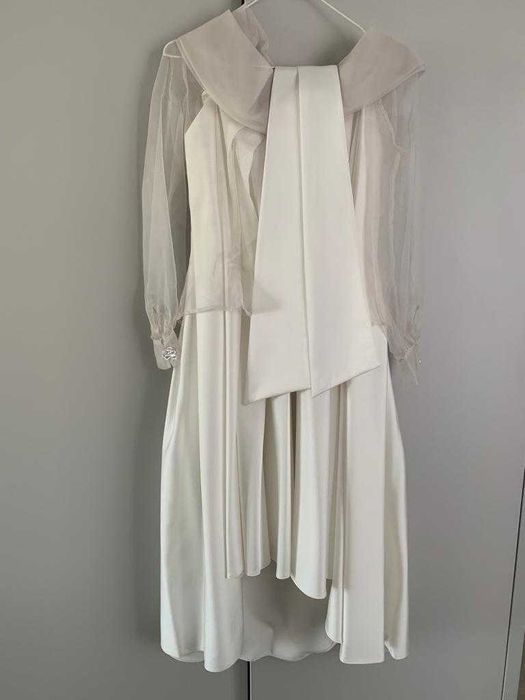 Rochie alba din doua piese