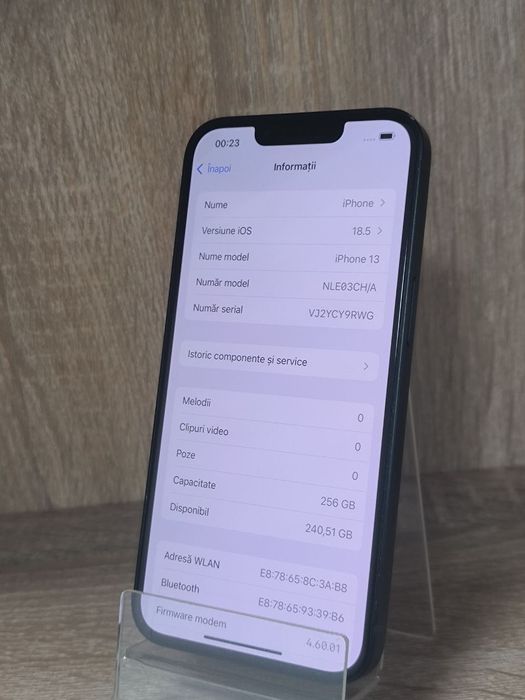 Telefon Apple iPhone 13 cu 256 GB, Cod 107475