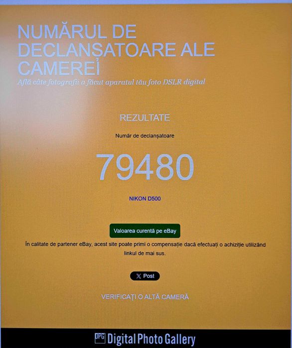 Vând kit Aparat  DSLR Nikon D500 cu obiectiv Nikkor 16-80 mm f 2.8-4E