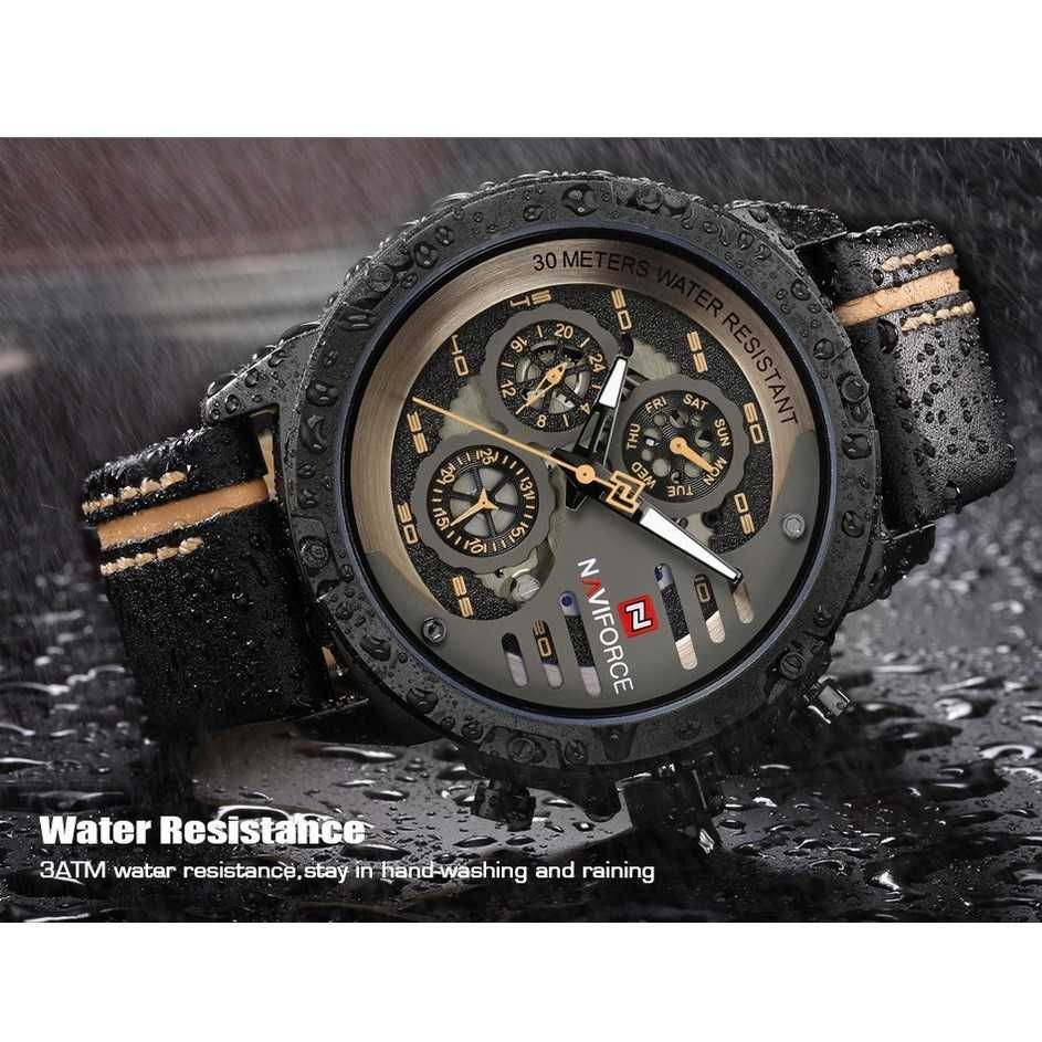 Мъжки часовник Naviforce Watch Army, Черен / Златист