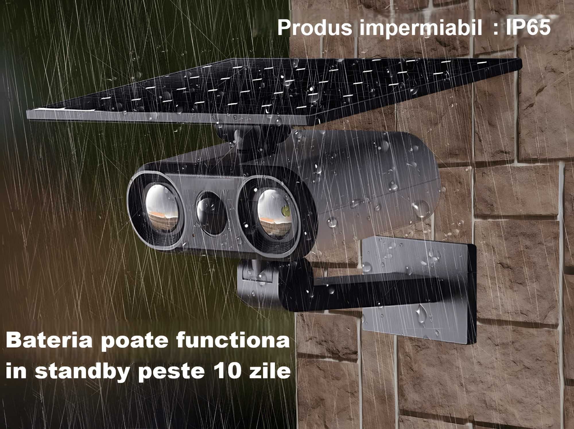 Lampa cu panou solar de exterior inalta luminozitate,senzor de miscare