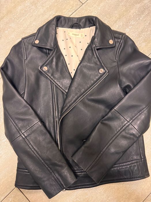 Страхотно кожено яке MANGO (естествена кожа)