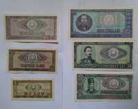 Bancnote R.S.R 1966: 1 leu, 5 lei, 10 lei, 25 lei, 50 lei, 100 lei