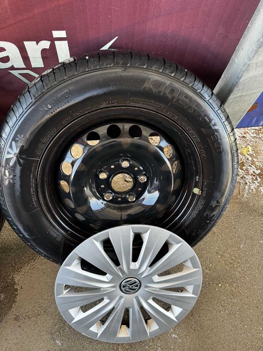 Jante tabla R15 VW, Skoda, Seat 5x112 + capace originale