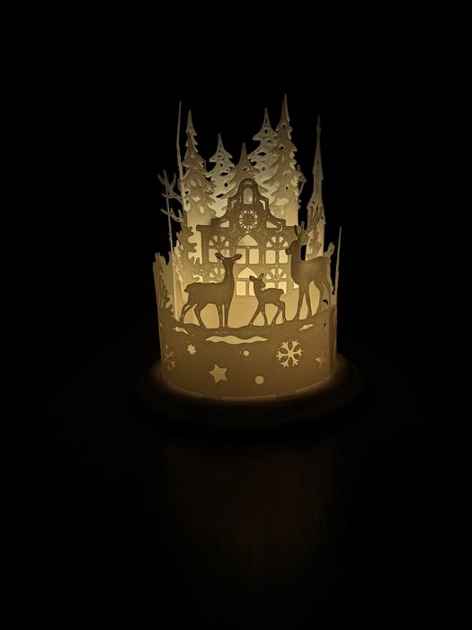 Decoratiune/Ornament 3D Craciun Iluminat LED, 8.6x10.6cm