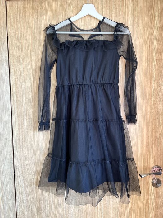 Детска рокля тип Wednesday Adams 10-11 г