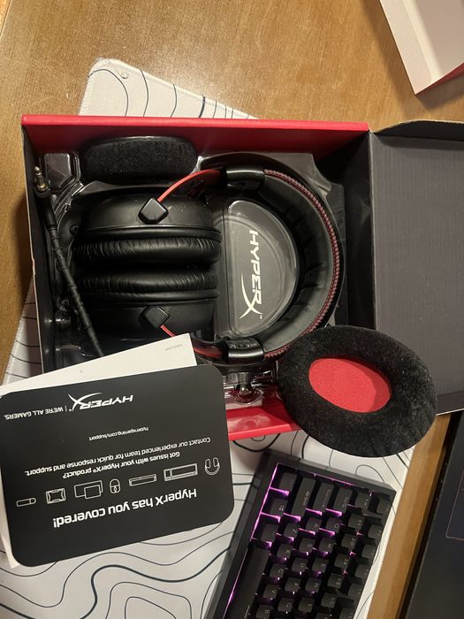 Наушники HyperX Cloud 2, Клавиатура HyperX 100% Alloy Origins