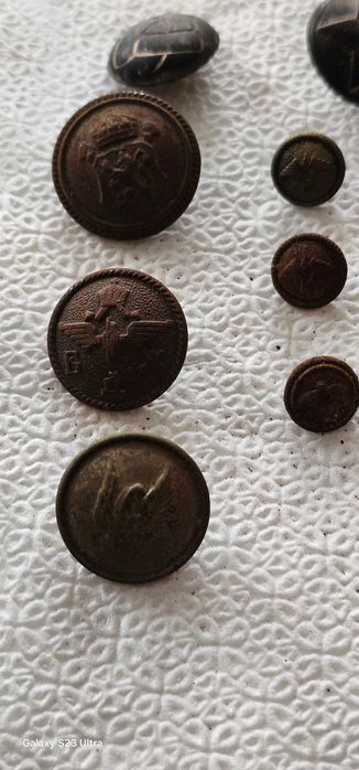 Царски  копчета от униформа на БДЖ