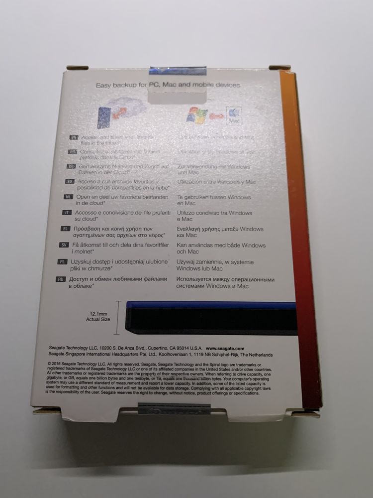 Seagate Backup Plus Slim Portable Drive 1TB Albastru