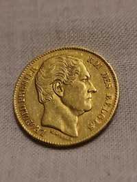 Златна Монета 20 Белгийски Франка Леополд I 1865
