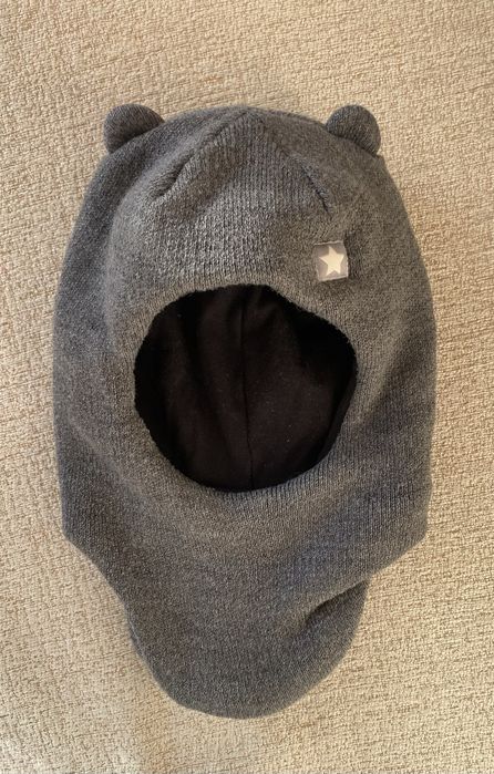 Шапка шлем зимняя для мальчика 3-6 лет 46-50 размер