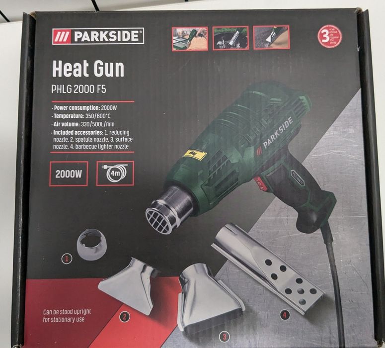 Пистолет за горещ въздух (неотварян) Parkside PHLG 2000 F5, 2000 W