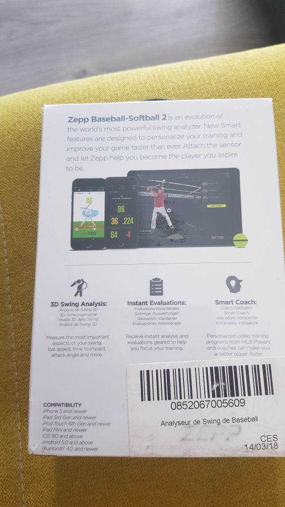 Dispozitiv monitorizare spor Zepp BaseballSoftball 2 3D Swing Analyzer