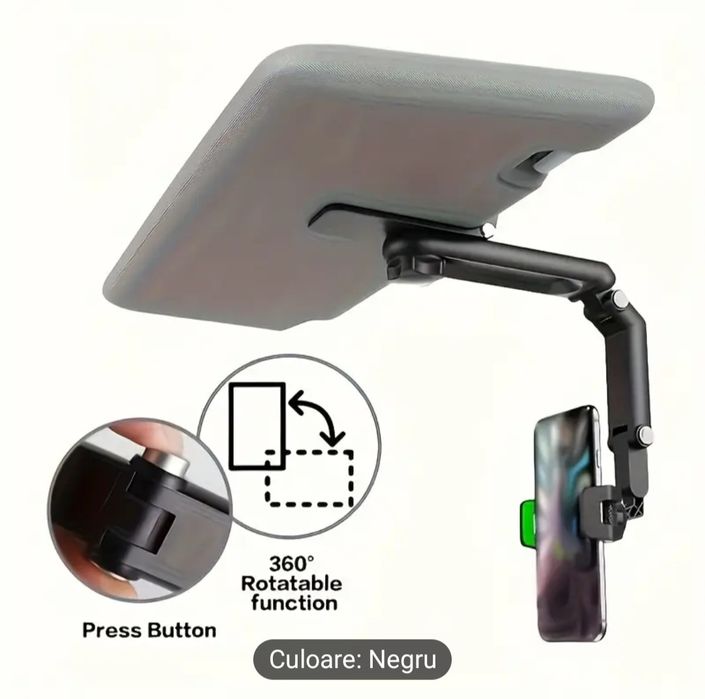 Suport telefon auto multifunctional, Universal, Reglabil