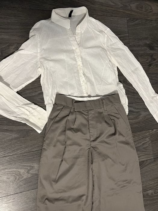 Панталон Н&М и бяла риза