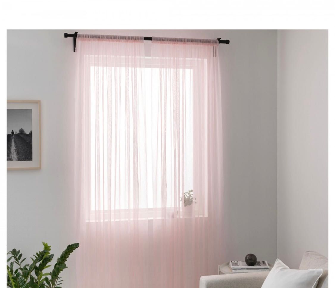 Ikea шторы розовые