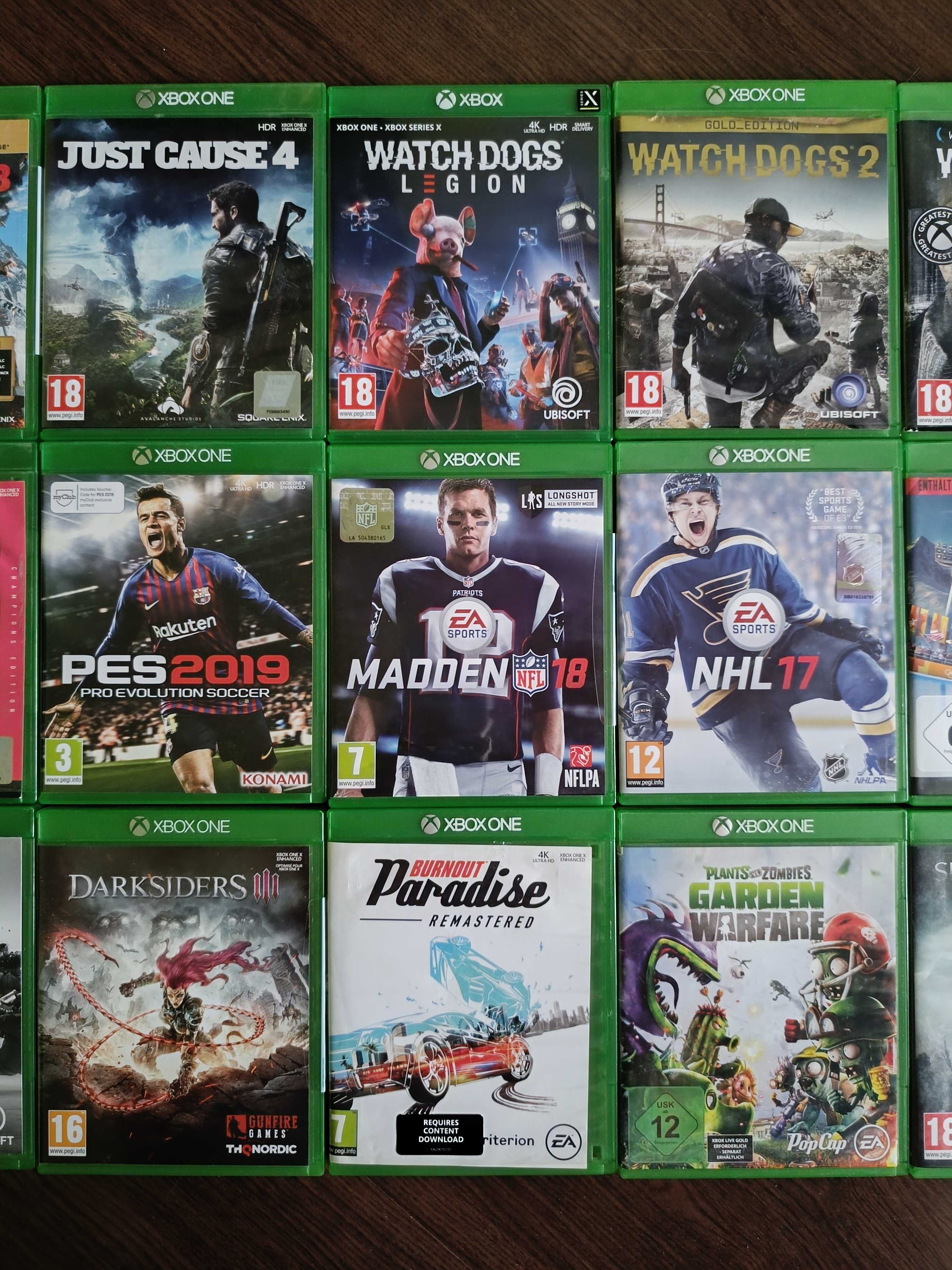 Xbox One Fifa Pes Just Cause Steep Watchdogs Thief NHL Madden Burnout