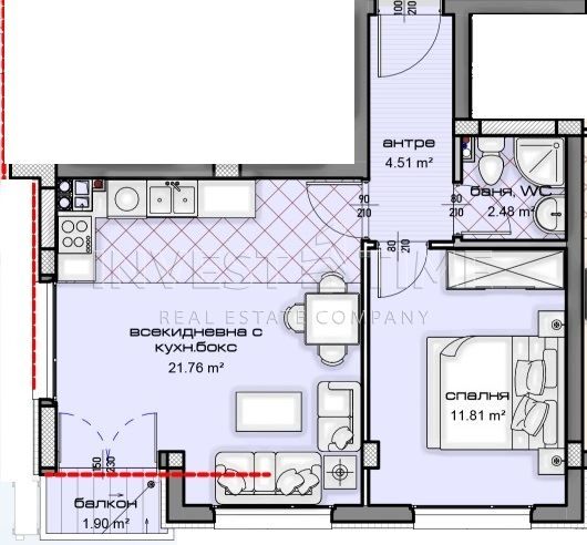 Продава се Двустаен апартамент в Варна, Кайсиева градина - 69 кв.м за 1052 €/кв.м - Снимка #1