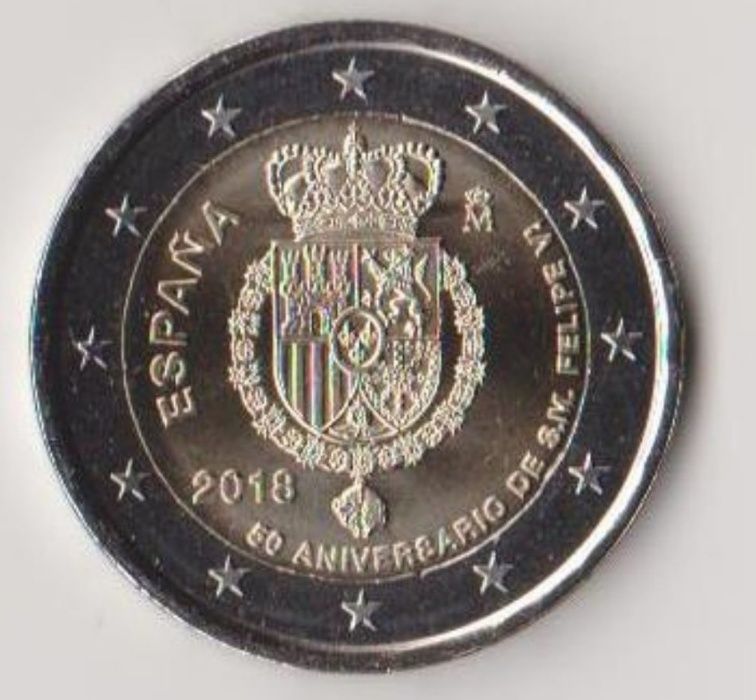 moneda de 2 euro comemorativa SPANIA 2018_Filip VI - UNC