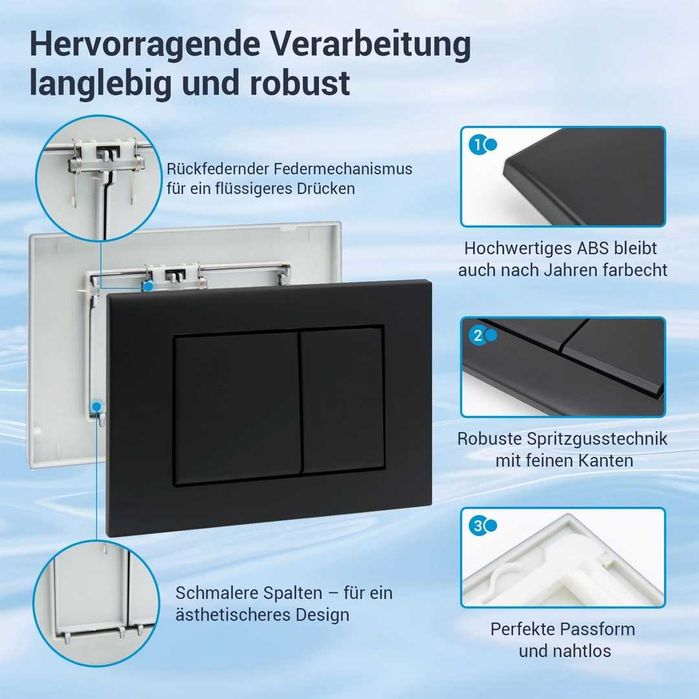 Clapeta actionare WC negru