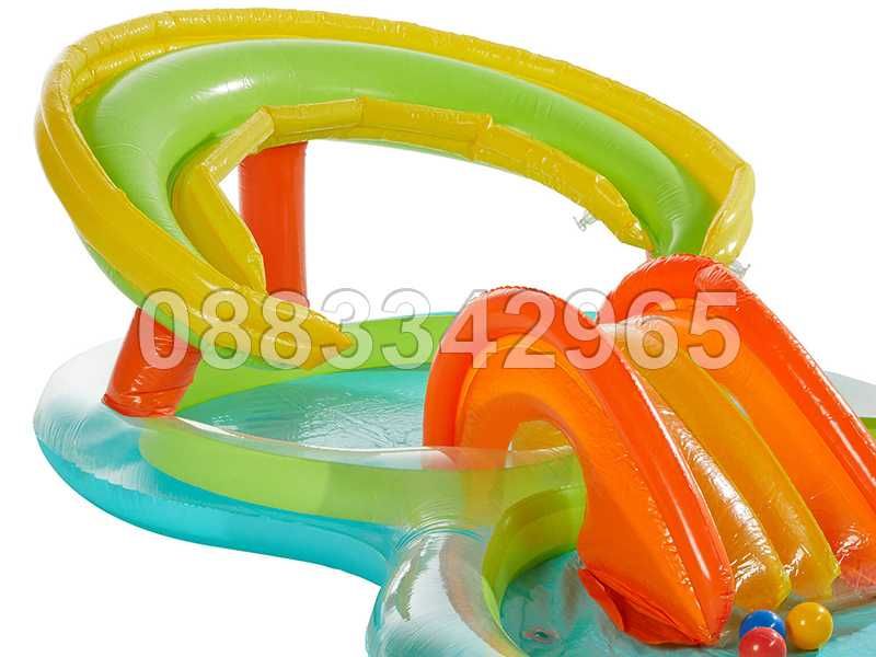НОВИ! Голям детски басейн с пързалка / Център за игра / 308 литра