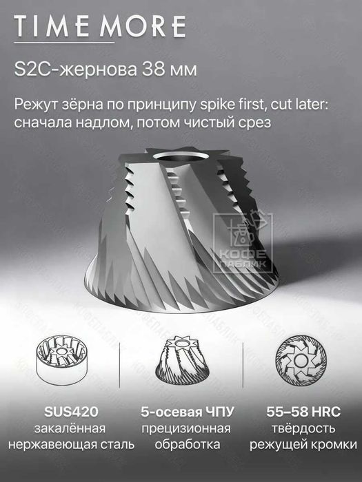 Кофемолка ручная Timemore Chestnut C3 ESP, чёрная