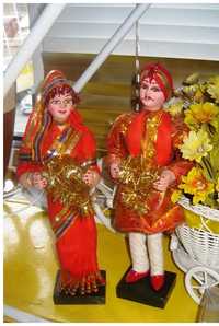 Куклы ручной работы, Сувениры из Индии, 2 куклы - 16,000 тенге