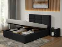 Pat Cico 190 rabatabil 170 x 114 C1 din piele/stofa Negru Falcone 14