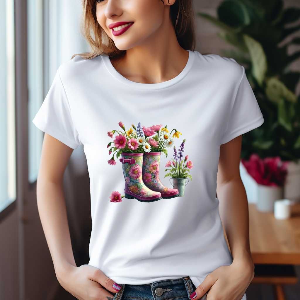 Дамска тениска с цветя, Пролетни модели, Цветя