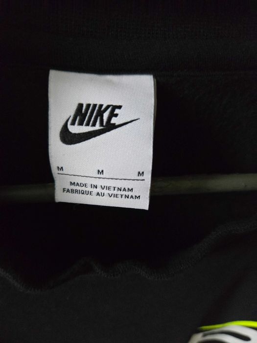 Nike air black дебела ватирана черна фанела ватирана