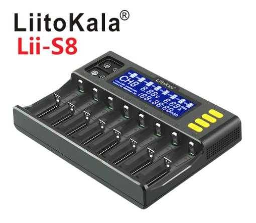 18650 Engineer LiitoKala Lii-S8 Професионално Зарядно 10Батерии Тестер