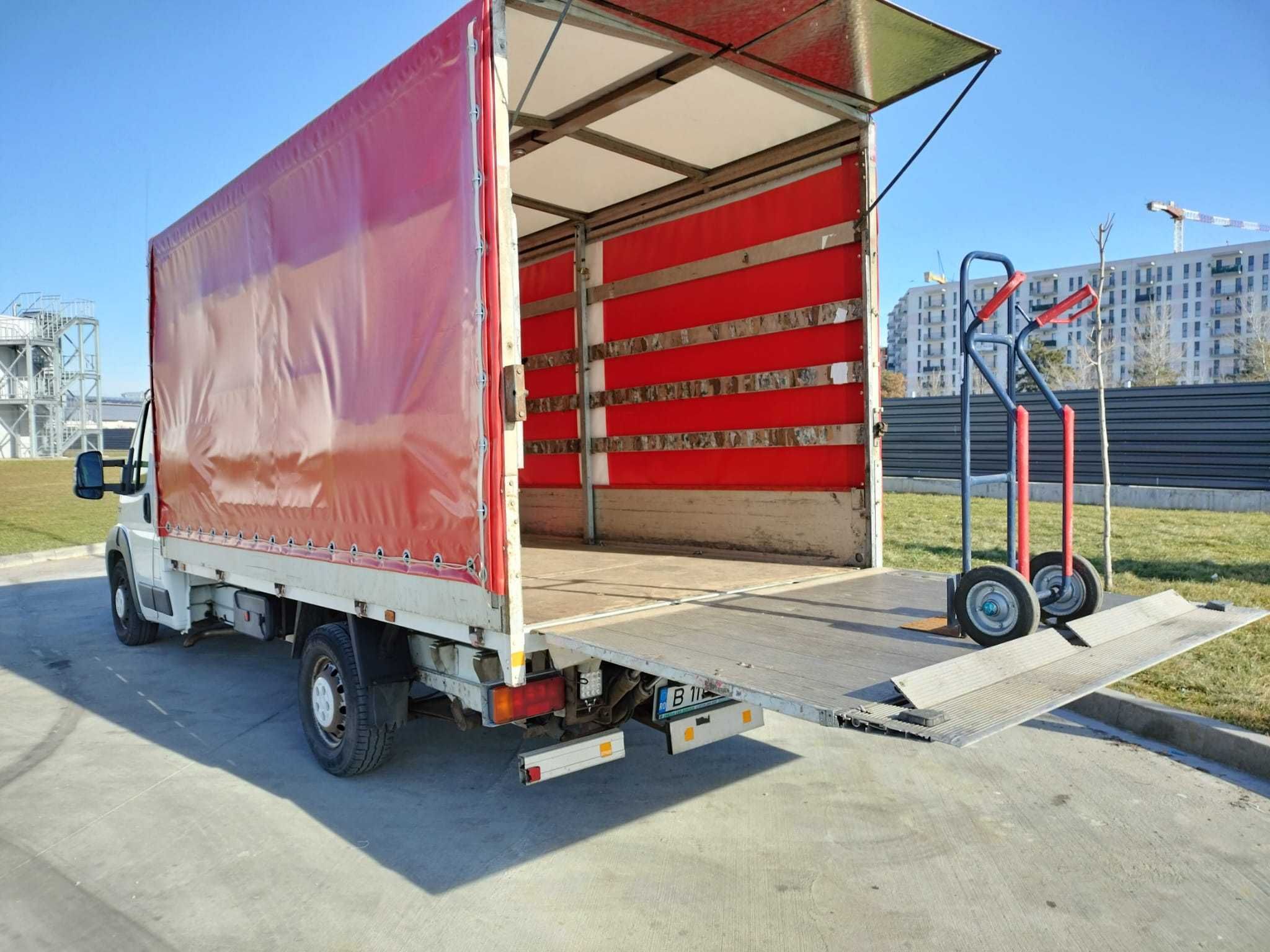 Mutari duba sau camion cu lift transport utilaje 150-300 lei