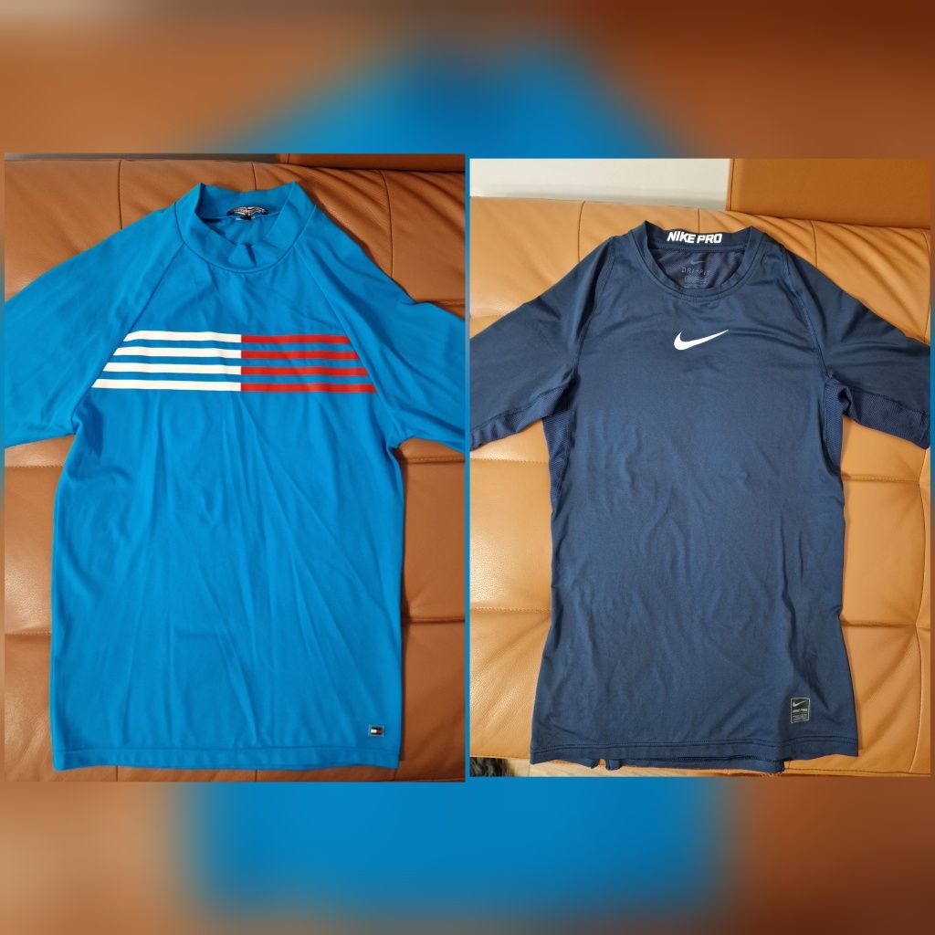 Vand doua tricouri barbati, Nike si Tommy Hilfiger, noi, nepurtate