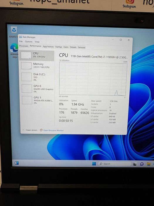 Hope Amanet P10/Laptop Lenovo Thinkpad P15 GEN 2 i7-11850H 32RAM